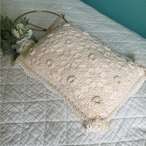 None Bedding Vintage Crochet Pillow Poshmark